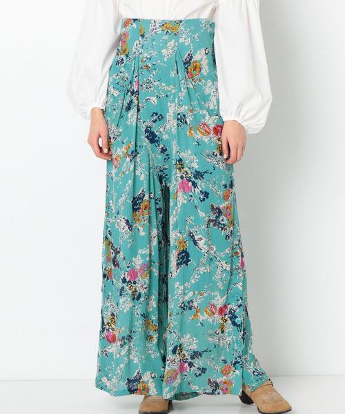 Another Edition（アナザーエディション）の「フラワープリントパンツ◆（その他パンツ・レディース・イエロー/ターコイズブルー・FREE）」の15枚目の写真