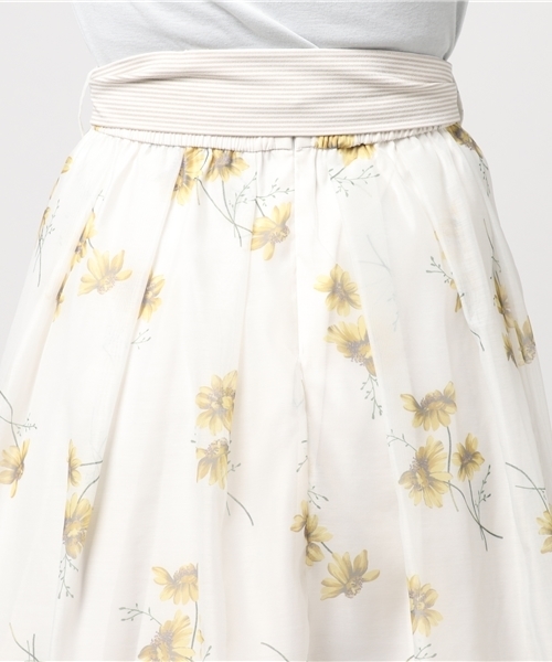 JILL by JILL STUART（ジルバイジルスチュアート）の「FLORAL STRIPE SK（スカート・レディース・ブラック/ホワイト・SMALL/MEDIUM）」の10枚目の写真