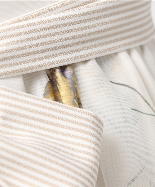 JILL by JILL STUART（ジルバイジルスチュアート）の「FLORAL STRIPE SK（スカート・レディース・ブラック/ホワイト・SMALL/MEDIUM）」の5枚目の写真