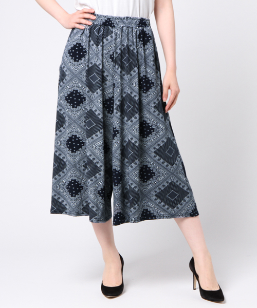 JEANS MATE(ジーンズメイト)の「【ECOMARCHE】ガウチョパンツ(その他パンツ・レディース・オフホワイト/ネイビー/ブルー系その他/ブラック・FREE)」の13枚目の写真