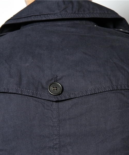 NANO universe（ナノユニバース）の「微起毛ショートトレンチ（トレンチコート・メンズ・ベージュ/グレイッシュベージュ/カーキ/ネイビー・SMALL/MEDIUM/LARGE）」の10枚目の写真