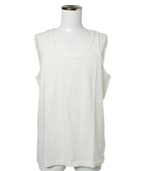 WEGO（ウィゴー）の「スラブ天竺タンクトップ（タンクトップ・メンズ・ホワイト/ブラック/ネイビー/ライトイエロー/レッド・SMALL/MEDIUM/LARGE）」の2枚目の写真