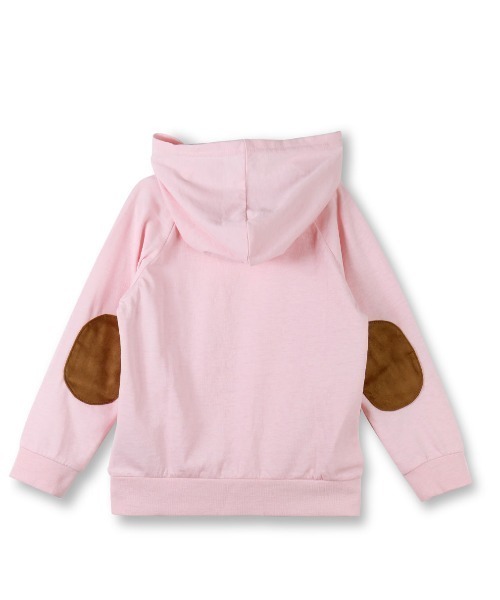 BRANSHES（ブランシェス）の「エルボパッチフード付き長袖Tシャツ（パーカー・キッズ・ピンク/ブルー・80ｃｍ/110cm/140cm/90cm/120cm/130cm/100cm/150cm）」の8枚目の写真