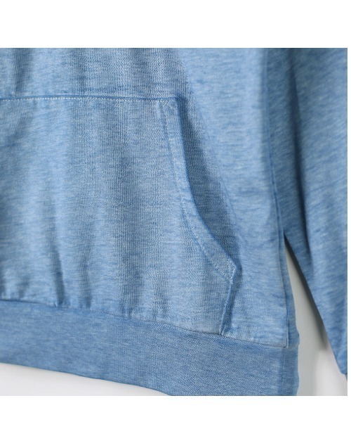 BRANSHES（ブランシェス）の「エルボパッチフード付き長袖Tシャツ（パーカー・キッズ・ピンク/ブルー・80ｃｍ/110cm/140cm/90cm/120cm/130cm/100cm/150cm）」の7枚目の写真