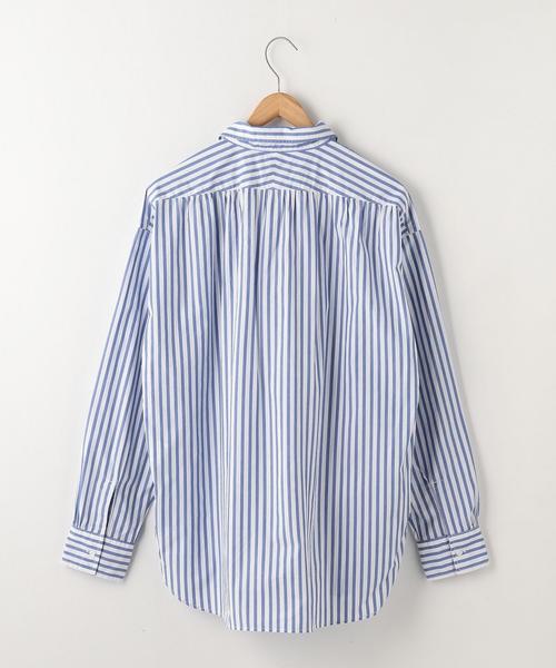 coen（コーエン）の「ストライププルオーバーシャツ（シャツ/ブラウス・メンズ・ケリー/コバルトブルー・LARGE/MEDIUM/SMALL）」の3枚目の写真