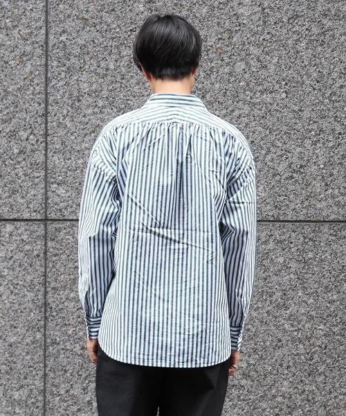 coen（コーエン）の「ストライププルオーバーシャツ（シャツ/ブラウス・メンズ・ケリー/コバルトブルー・LARGE/MEDIUM/SMALL）」の14枚目の写真