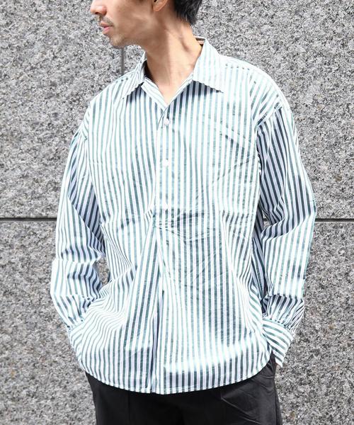 coen（コーエン）の「ストライププルオーバーシャツ（シャツ/ブラウス・メンズ・ケリー/コバルトブルー・LARGE/MEDIUM/SMALL）」の17枚目の写真