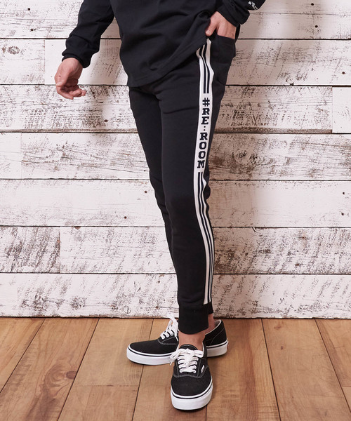 #Re:room（リルーム）の「サイドラインリブスウェットスリムパンツ（その他パンツ・メンズ・グレー/ネイビー/ブラック/イエロー・MEDIUM/LARGE/SMALL）」の2枚目の写真