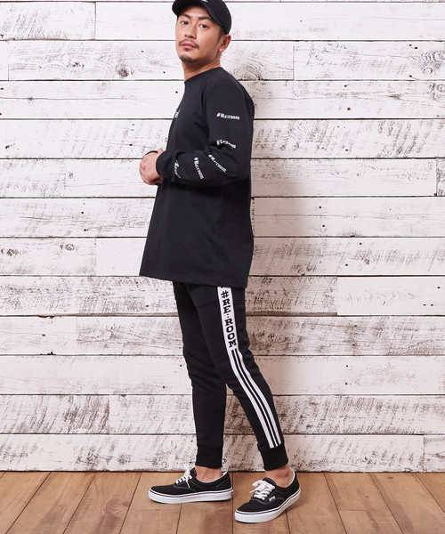 #Re:room（リルーム）の「サイドラインリブスウェットスリムパンツ（その他パンツ・メンズ・グレー/ネイビー/ブラック/イエロー・MEDIUM/LARGE/SMALL）」の7枚目の写真