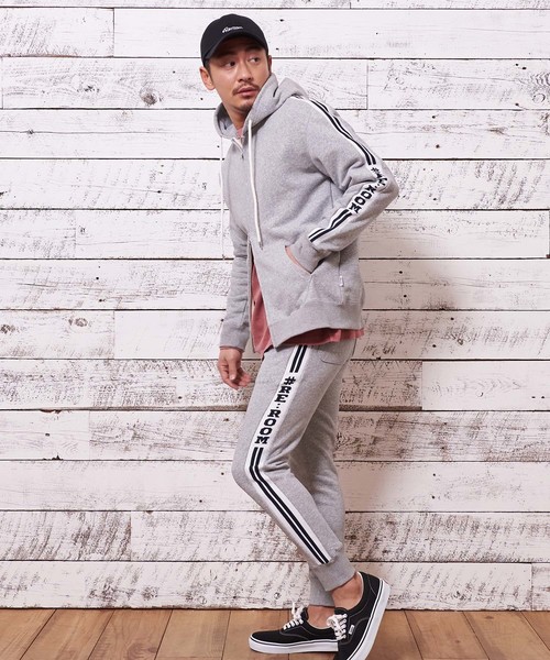 #Re:room（リルーム）の「サイドラインリブスウェットスリムパンツ（その他パンツ・メンズ・グレー/ネイビー/ブラック/イエロー・MEDIUM/LARGE/SMALL）」の9枚目の写真