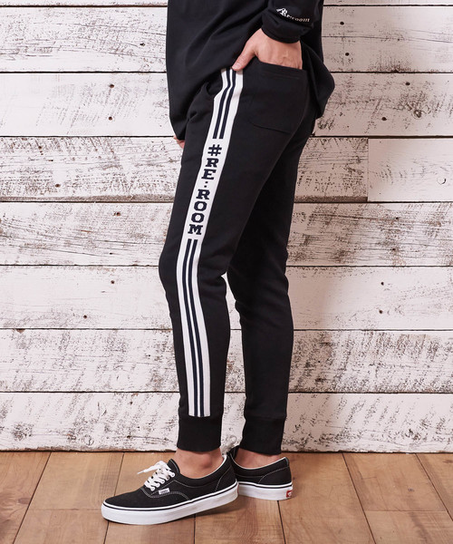 #Re:room（リルーム）の「サイドラインリブスウェットスリムパンツ（その他パンツ・メンズ・グレー/ネイビー/ブラック/イエロー・MEDIUM/LARGE/SMALL）」の16枚目の写真