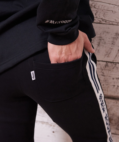 #Re:room（リルーム）の「サイドラインリブスウェットスリムパンツ（その他パンツ・メンズ・グレー/ネイビー/ブラック/イエロー・MEDIUM/LARGE/SMALL）」の18枚目の写真