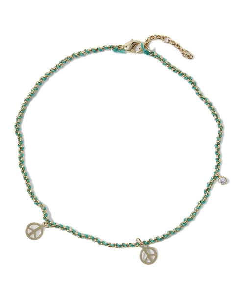 ROSE BUD(ローズバッド)の「(AIM)BN0001 ANKLET(アンクレット・レディース・ブラック/ミント・ONE SIZE)」の2枚目の写真