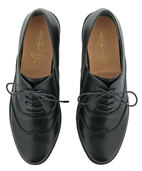 あしながおじさん（アシナガオジサン）の「〈あしながおじさん〉　厚底レースアップシューズ　7301367（レインシューズ・レディース・クリアブラック/ブラック・M/LL/S/L）」の4枚目の写真