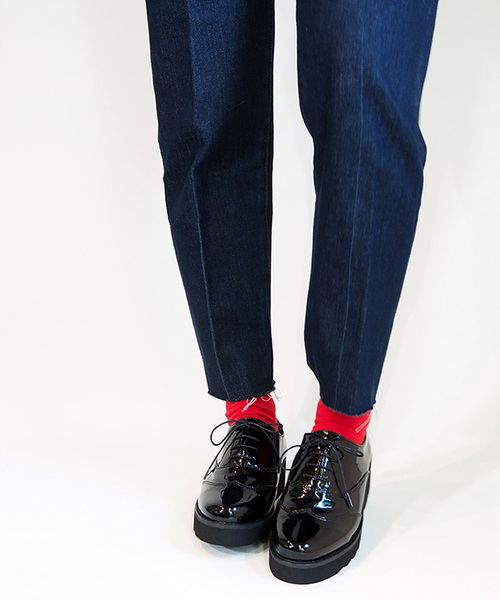 あしながおじさん（アシナガオジサン）の「〈あしながおじさん〉　厚底レースアップシューズ　7301367（レインシューズ・レディース・クリアブラック/ブラック・M/LL/S/L）」の7枚目の写真