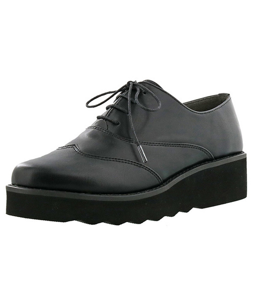 あしながおじさん（アシナガオジサン）の「〈あしながおじさん〉　厚底レースアップシューズ　7301367（レインシューズ・レディース・クリアブラック/ブラック・M/LL/S/L）」の12枚目の写真