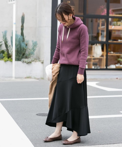 URBAN RESEARCH ROSSO WOMEN(アーバンリサーチ ロッソ)の「ヘムフレアマキシスカート∴(スカート・レディース・ブラック/ブラウン・38/36)」の16枚目の写真