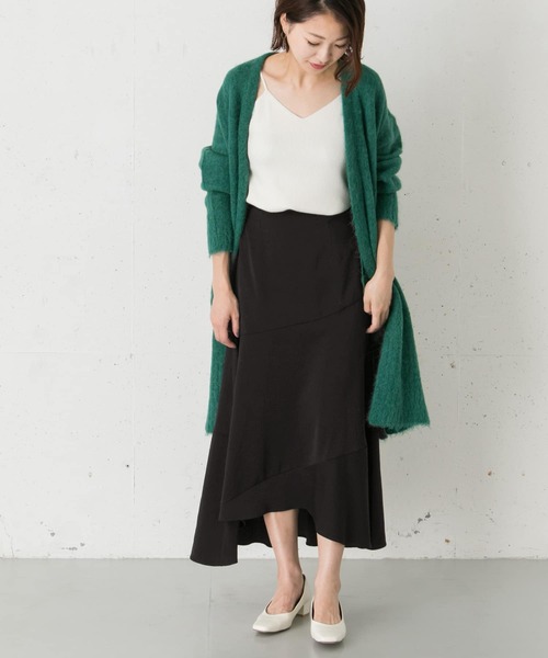 URBAN RESEARCH ROSSO WOMEN(アーバンリサーチ ロッソ)の「ヘムフレアマキシスカート∴(スカート・レディース・ブラック/ブラウン・38/36)」の19枚目の写真