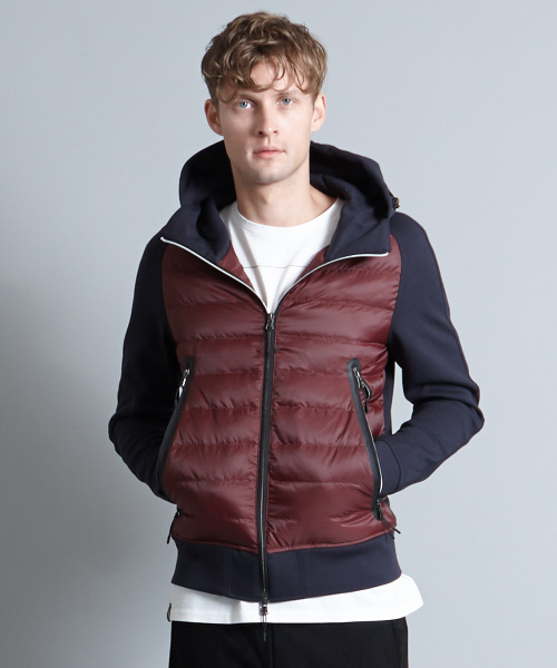 5351 POUR LES HOMMES(ゴーサンゴーイチプールオム)の「コンビネーションインナーダウンパーカー(ブルゾン・メンズ・ホワイト/ワイン/ブラック・44/46/48/50)」の5枚目の写真
