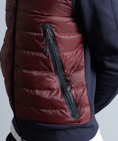 5351 POUR LES HOMMES(ゴーサンゴーイチプールオム)の「コンビネーションインナーダウンパーカー(ブルゾン・メンズ・ホワイト/ワイン/ブラック・44/46/48/50)」の11枚目の写真
