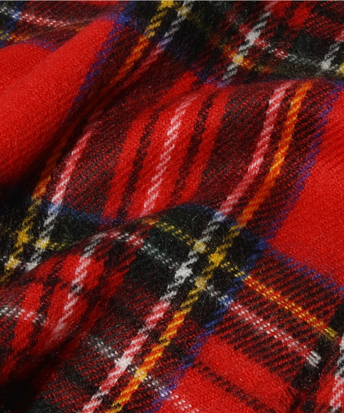 B:MING by BEAMS(ビーミングバイビームス)の「□ビーミング by ビームス / 大判フリンジストール(ストール/ショール・レディース・ベージュ/レッド/グリーン/ネイビー・ONE SIZE)」の6枚目の写真