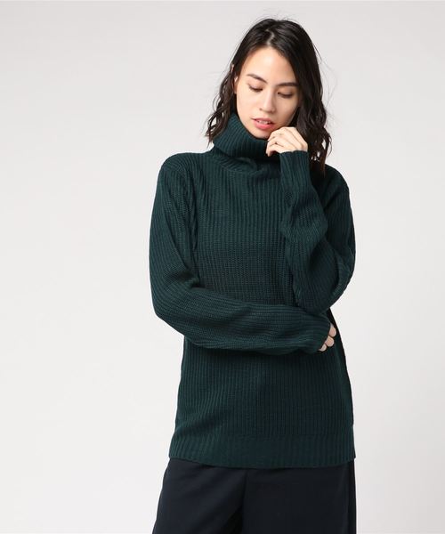 Bling Leads（ブリングリーズ）の「【Bl】【Bling Leads】畦編みアクリルタートルニット（ニット/セーター・レディース・ブラック系その他2/ホワイト系その他2/グレー系その他/ブルー系その他/ブラック/ネイビー/ブラック系その他/レッド/キャメル/ホワイト系その他/アイボリー/ホワイト系その他3/ワイン/グレー/カーキ/ブラウン/ベージュ/パープル・LARGE/MEDIUM）」の22枚目の写真