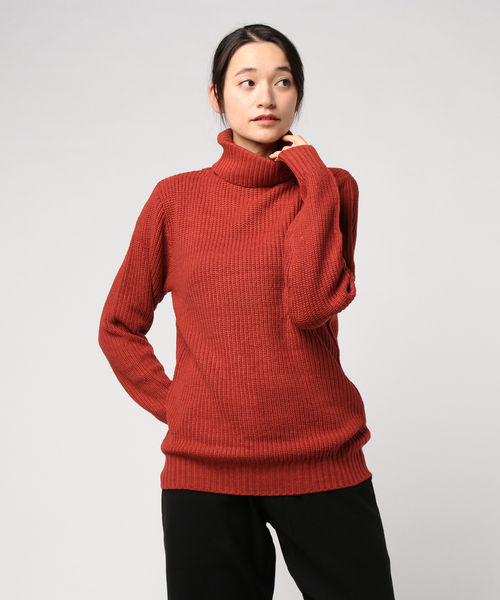 Bling Leads（ブリングリーズ）の「【Bl】【Bling Leads】畦編みアクリルタートルニット（ニット/セーター・レディース・ブラック系その他2/ホワイト系その他2/グレー系その他/ブルー系その他/ブラック/ネイビー/ブラック系その他/レッド/キャメル/ホワイト系その他/アイボリー/ホワイト系その他3/ワイン/グレー/カーキ/ブラウン/ベージュ/パープル・LARGE/MEDIUM）」の17枚目の写真