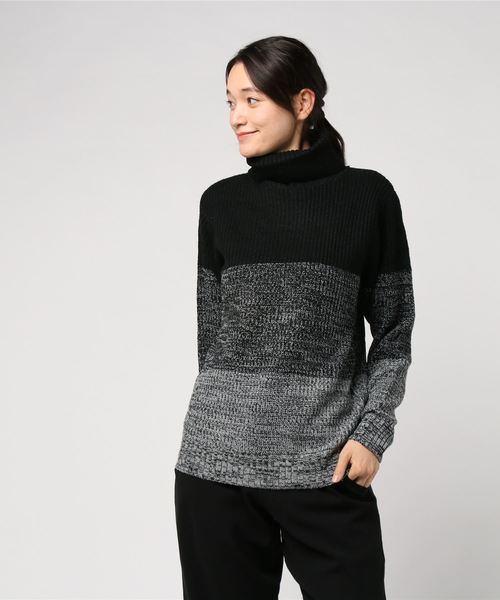 Bling Leads（ブリングリーズ）の「【Bl】【Bling Leads】畦編みアクリルタートルニット（ニット/セーター・レディース・ブラック系その他2/ホワイト系その他2/グレー系その他/ブルー系その他/ブラック/ネイビー/ブラック系その他/レッド/キャメル/ホワイト系その他/アイボリー/ホワイト系その他3/ワイン/グレー/カーキ/ブラウン/ベージュ/パープル・LARGE/MEDIUM）」の7枚目の写真