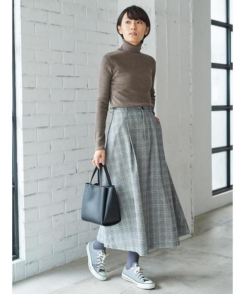 AMERICAN HOLIC(アメリカンホリック)の「・ツイル起毛ロングフレアスカート(スカート・レディース・ネイビー/ブラック系その他3/ベージュ系その他4/ドット/その他8/ベージュ・L/M)」の12枚目の写真