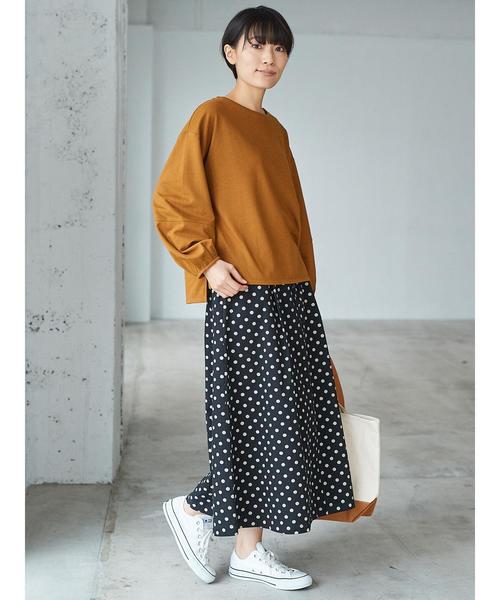 AMERICAN HOLIC(アメリカンホリック)の「・ツイル起毛ロングフレアスカート(スカート・レディース・ネイビー/ブラック系その他3/ベージュ系その他4/ドット/その他8/ベージュ・L/M)」の20枚目の写真