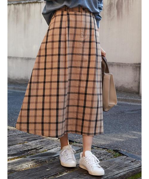 AMERICAN HOLIC(アメリカンホリック)の「・ツイル起毛ロングフレアスカート(スカート・レディース・ネイビー/ブラック系その他3/ベージュ系その他4/ドット/その他8/ベージュ・L/M)」の18枚目の写真
