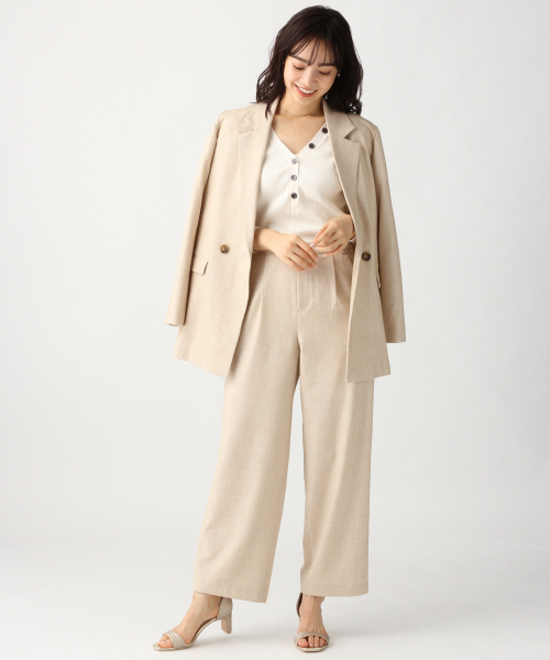 A part by(アパートバイ)の「PORyLiダブルジャケット 825146(テーラードジャケット・レディース・ベージュ/グレー/カーキ・FREE)」の8枚目の写真