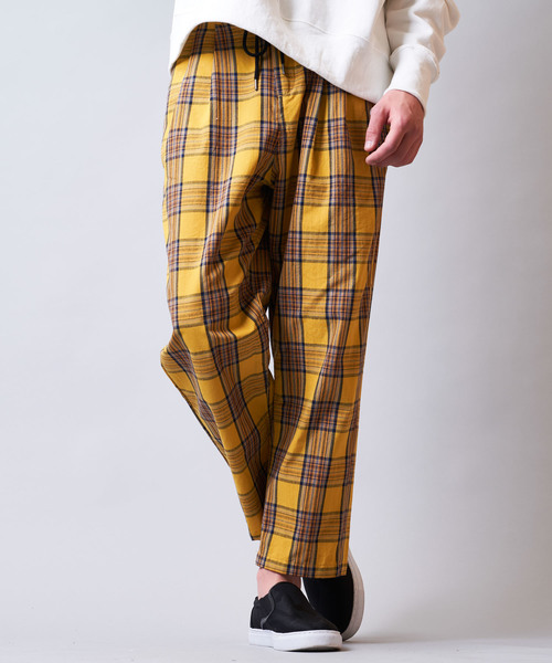 GALLIS ADDICTION（ガリスアディクション）の「GA チェックワイドパンツ（その他パンツ・メンズ・ブラック/ベージュ/イエロー・M/L）」の3枚目の写真