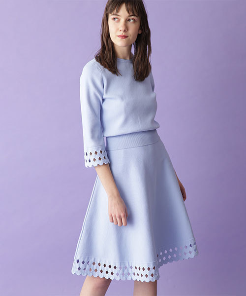 JILL STUART(ジルスチュアート)の「◆《Endy ROBE》ユマニットスカート(スカート・レディース・ブラック/ブルー・0/2)」の3枚目の写真