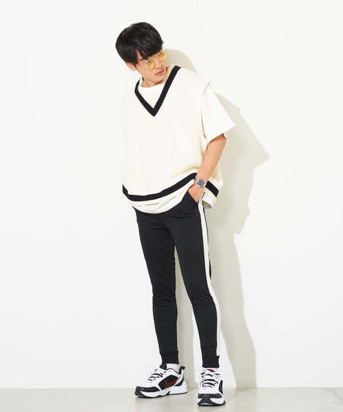 WEGO(ウィゴー)の「WEGO/ラインジョガーストレッチスキニーパンツ(その他パンツ・メンズ・ブラック・LARGE/X-SMALL/SMALL/MEDIUM)」の13枚目の写真