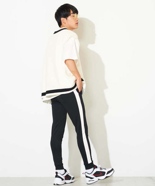 WEGO(ウィゴー)の「WEGO/ラインジョガーストレッチスキニーパンツ(その他パンツ・メンズ・ブラック・LARGE/X-SMALL/SMALL/MEDIUM)」の15枚目の写真