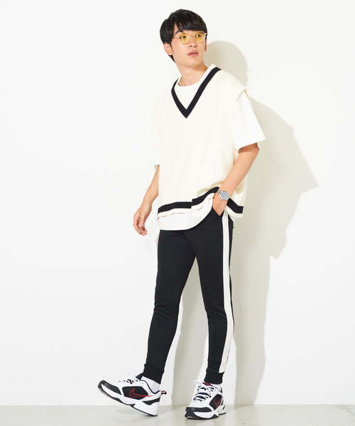 WEGO(ウィゴー)の「WEGO/ラインジョガーストレッチスキニーパンツ(その他パンツ・メンズ・ブラック・LARGE/X-SMALL/SMALL/MEDIUM)」の16枚目の写真