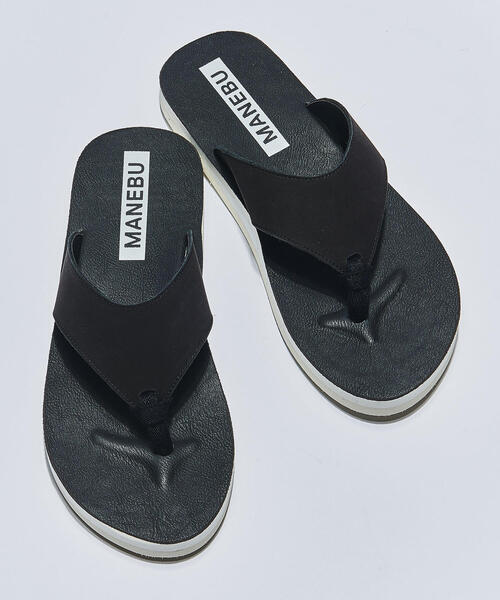 MANEBU(マネブ)の「【別注】 <MANEBU> NUBUK HANAO SANDAL/サンダル(サンダル・メンズ・ブラック・42/43/41)」の2枚目の写真