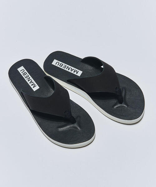 MANEBU(マネブ)の「【別注】 <MANEBU> NUBUK HANAO SANDAL/サンダル(サンダル・メンズ・ブラック・42/43/41)」の4枚目の写真