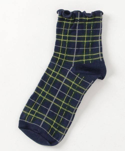 Fun & Daily(ファンアンドデイリー)の「F&D : チェックメローソックス(ソックス/靴下・レディース・ブラック/ベージュ/ネイビー・FREE)」の3枚目の写真