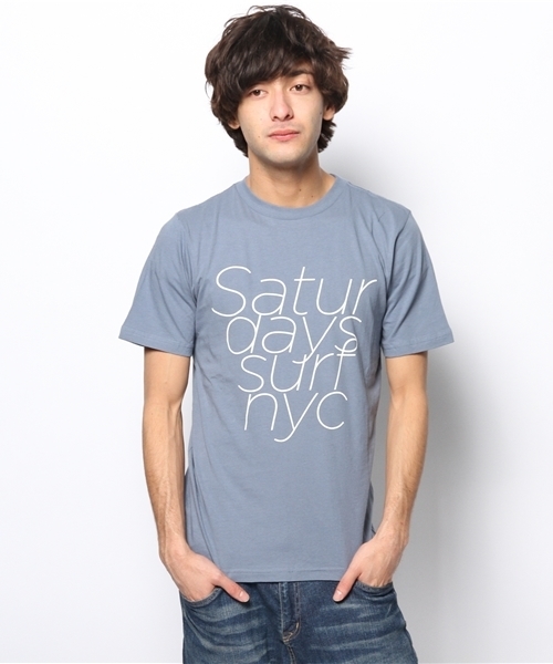 Saturdays NYC（サタデーズ ニューヨークシティ ）の「○SATURDAYS SURF NYC / ON TOP OF EACH OTHER（Tシャツ/カットソー・メンズ・ホワイト/ブルー系その他/イエロー・LARGE/X-SMALL/SMALL/MEDIUM）」の14枚目の写真