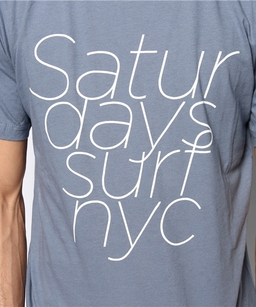 Saturdays NYC（サタデーズ ニューヨークシティ ）の「○SATURDAYS SURF NYC / ON TOP OF EACH OTHER（Tシャツ/カットソー・メンズ・ホワイト/ブルー系その他/イエロー・LARGE/X-SMALL/SMALL/MEDIUM）」の9枚目の写真