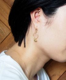 マルプレート×フープフックピアス