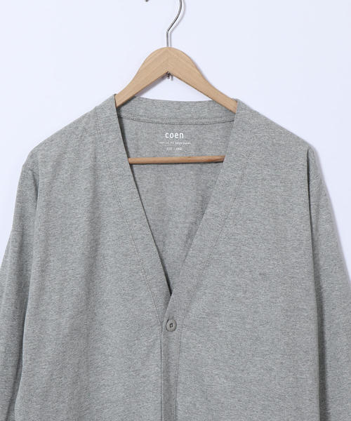 coen（コーエン）の「USAコットンカットソーワンボタンカーディガン（カーディガン/ボレロ・メンズ・グレー/ブラウン・X-LARGE/LARGE/MEDIUM/SMALL）」の10枚目の写真
