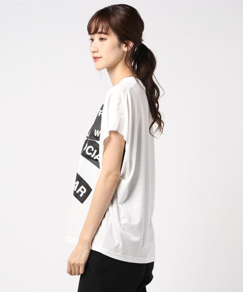 rovtski（ロフトスキー）の「COTTON MODAR PRINT NS BIG T（Tシャツ/カットソー・レディース・ホワイト/ブラック・FREE）」の4枚目の写真