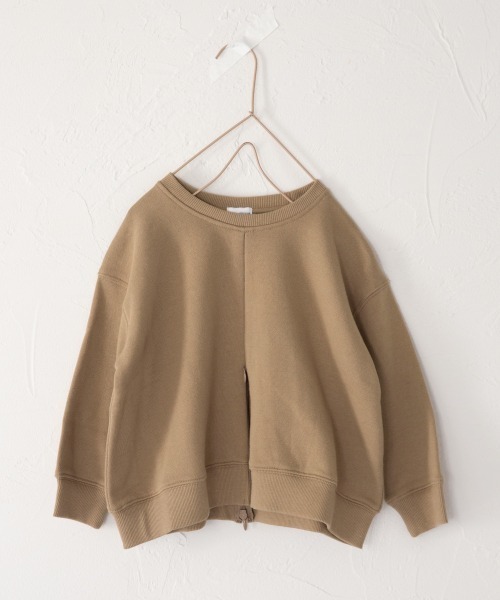 LOWRYS FARM（ローリーズファーム）の「ウラケクルーZIPプルオーバー　855557（スウェット・キッズ・アイボリー/ブラウン/パープル/ベージュ/ブラック/グリーン系その他・110/120/130/MEDIUM/LARGE/X-LARGE）」の4枚目の写真