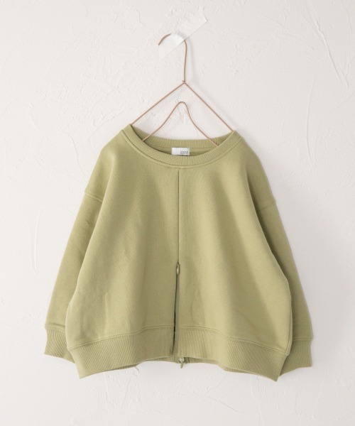 LOWRYS FARM（ローリーズファーム）の「ウラケクルーZIPプルオーバー　855557（スウェット・キッズ・アイボリー/ブラウン/パープル/ベージュ/ブラック/グリーン系その他・110/120/130/MEDIUM/LARGE/X-LARGE）」の5枚目の写真