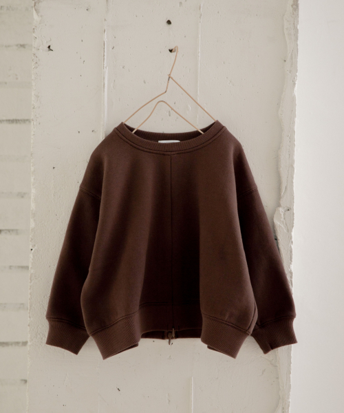 LOWRYS FARM（ローリーズファーム）の「ウラケクルーZIPプルオーバー　855557（スウェット・キッズ・アイボリー/ブラウン/パープル/ベージュ/ブラック/グリーン系その他・110/120/130/MEDIUM/LARGE/X-LARGE）」の19枚目の写真