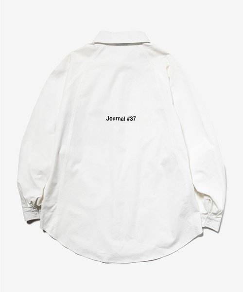 rehacer(レアセル)の「rehacer : × MAKI KAORU Journal #37 Wide Shirt / マキカオル コラボ ジャーナル #37 ワイドシャツ(シャツ/ブラウス・メンズ・ホワイト/ブラック・SMALL/MEDIUM/LARGE)」の6枚目の写真