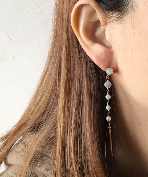 malle la brocante/マルラブロカント】14kgf いろんな天然石のロング 